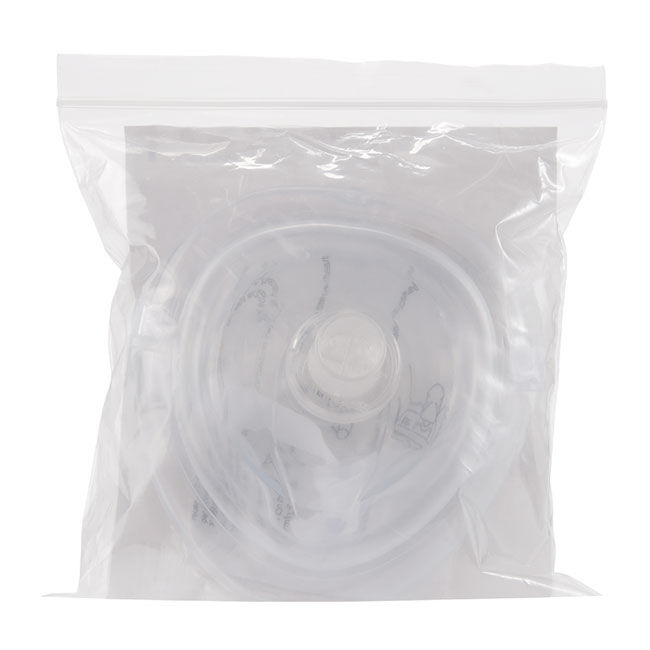 Adult/Child CPR Mask with One Valve inside its clear packaging.
