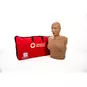 Prestan Professional Adult Female CPR Feedback Manikin with Brown Skin and Red Cross Carrying Case.