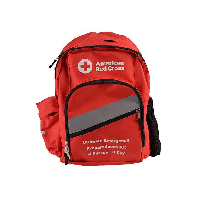 4-Person, 3-Day / 72-Hour Emergency Preparedness Kit American Red Cross Bag.