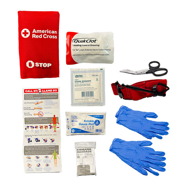 Severe Bleeding Control Professional Trauma Kit with Soft Carry Case Spread.