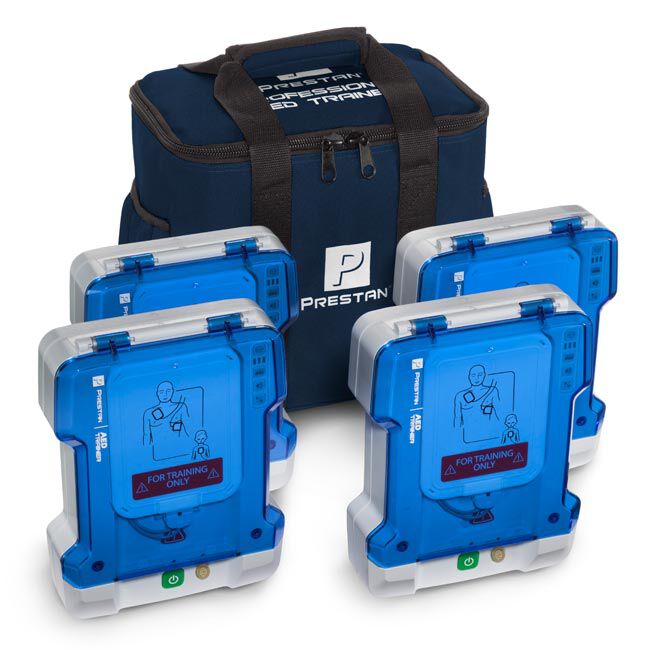 Prestan Professional AED Trainer PLUS - 4-pack with carrying bag.
