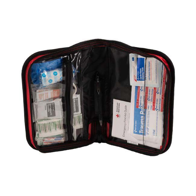 4-Person, 3-Day / 72-Hour Emergency Preparedness Kit with the case open and the contents inside.