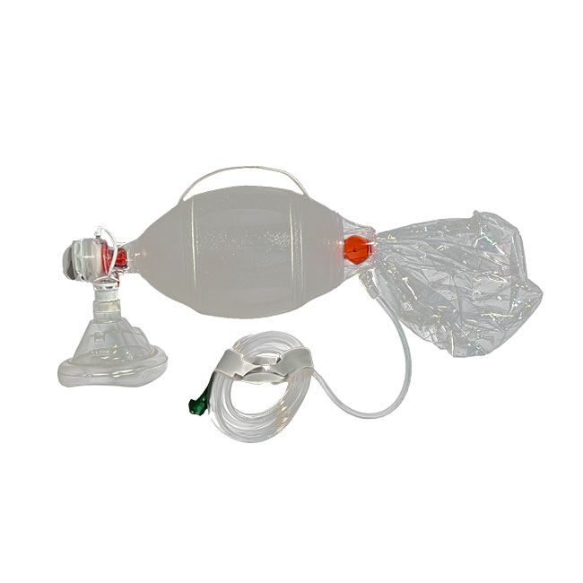 Adult Ambu SPUR II BVM with 7-Foot O2 Tubing.