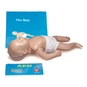 Mini Baby Global CPR Manikin with Simulated Cardboard AED Trainer.