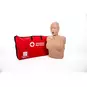 Prestan Professional Adult Female CPR Feedback Manikin with Tan Skin and Red Cross Carrying Case.
