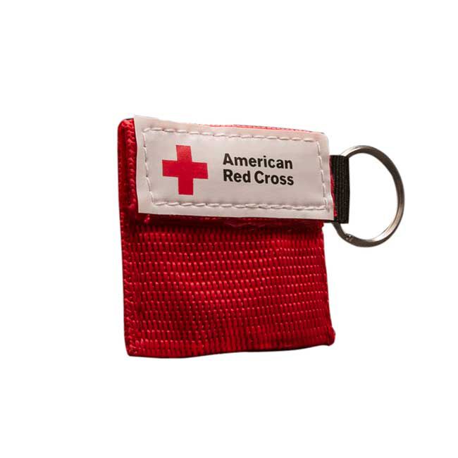 Mini CPR Keychain with the American Red Cross logo - front view.