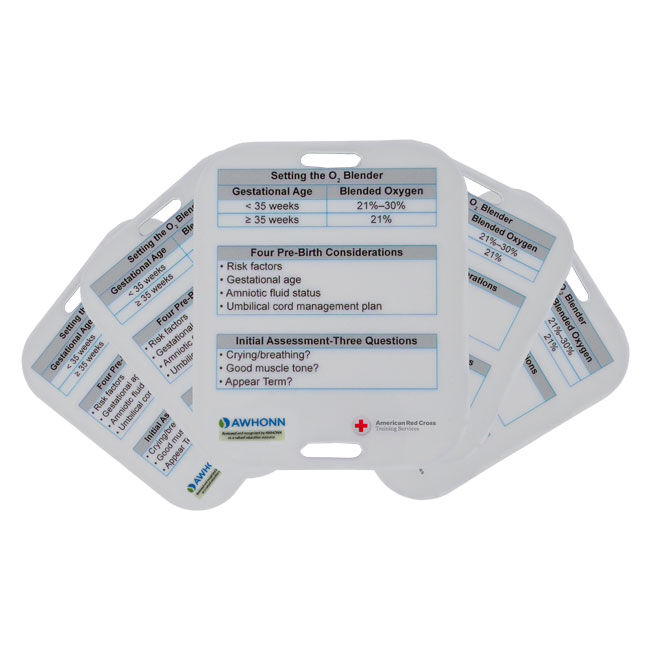 Set of 5 Neonatal Advanced Life Support (NALS) Badge Buddies.