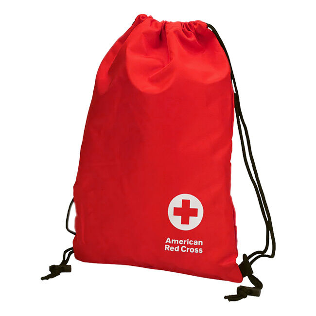 Red String Backpack with the American Red Cross logo.