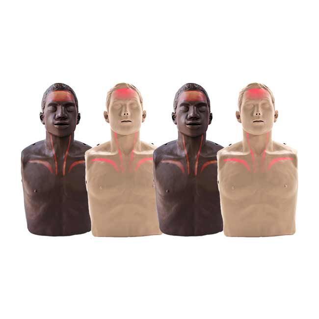 Brayden/BigRed&trade; Adult CPR Manikin Without Bag, Tan and Brown Skin (4-Pack).