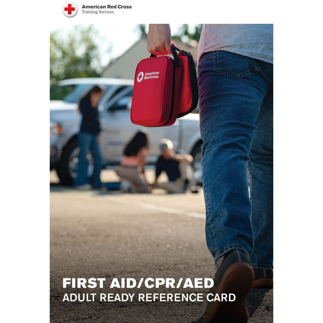 First Aid/CPR/AED Adult Ready Reference Card.